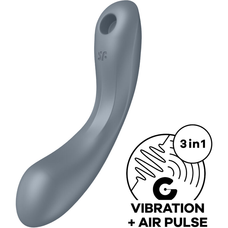 SATISFYER – CURVE TRINITY 1 AIR PULSE VIBRATION GRIS