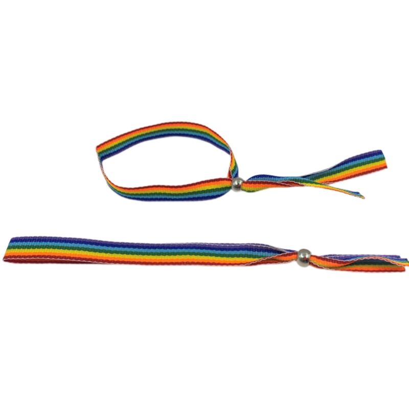 PRIDE – PULSERA BOLITA PLATEADA BANDERA LGBT