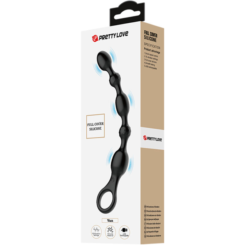 PRETTY LOVE - VAN BOLAS ANALES 10 VIBRACIONES RECARGABLE SILICONA - Imagen 4