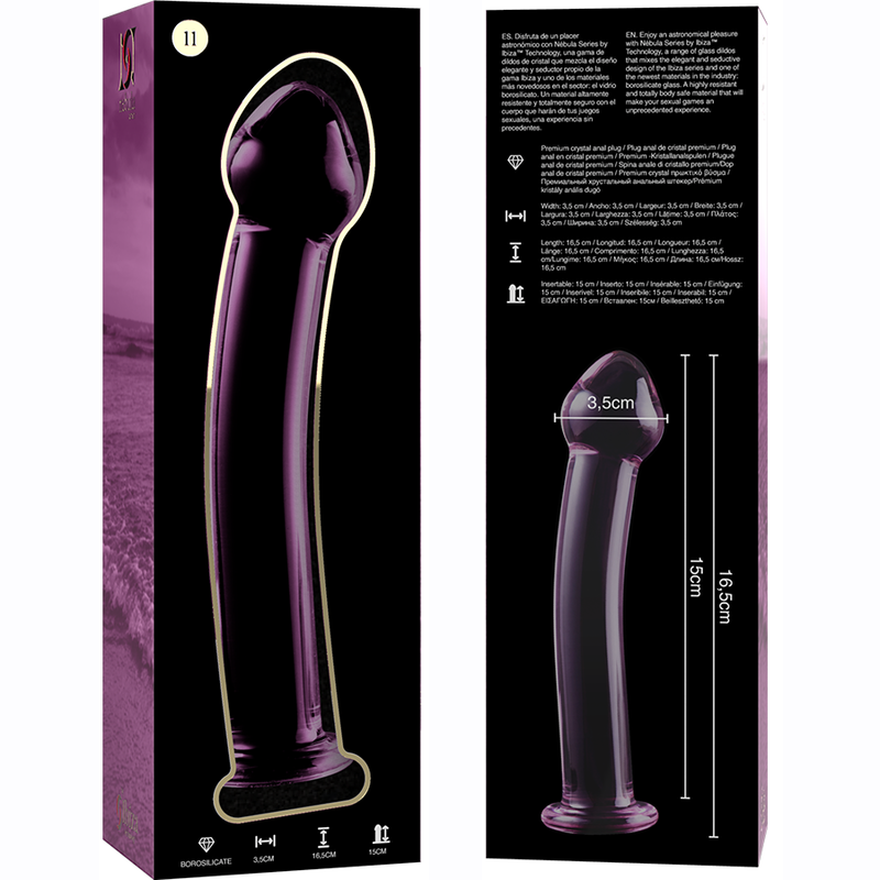 NEBULA SERIES BY IBIZA - MODELO 11 DILDO CRISTAL TRANSPARENTE 16 CM -O- 3 CM - Imagen 6