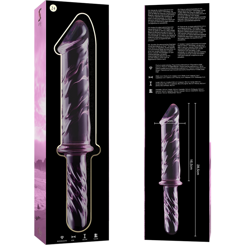 NEBULA SERIES BY IBIZA - MODELO 24 DILDO CRISTAL TRANSPARENTE 28.5 CM -O- 5 CM - Imagen 6