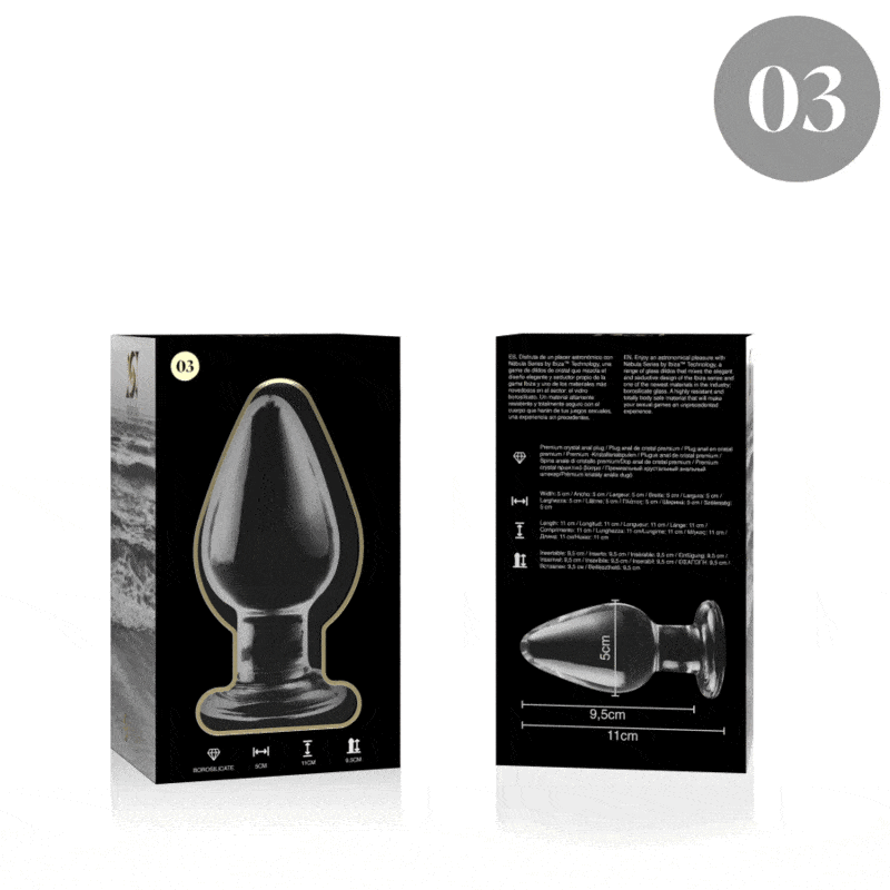 NEBULA SERIES BY IBIZA - MODELO 3 PLUG CRISTAL TRANSPARENTE 11 CM -O- 5 CM - Imagen 12