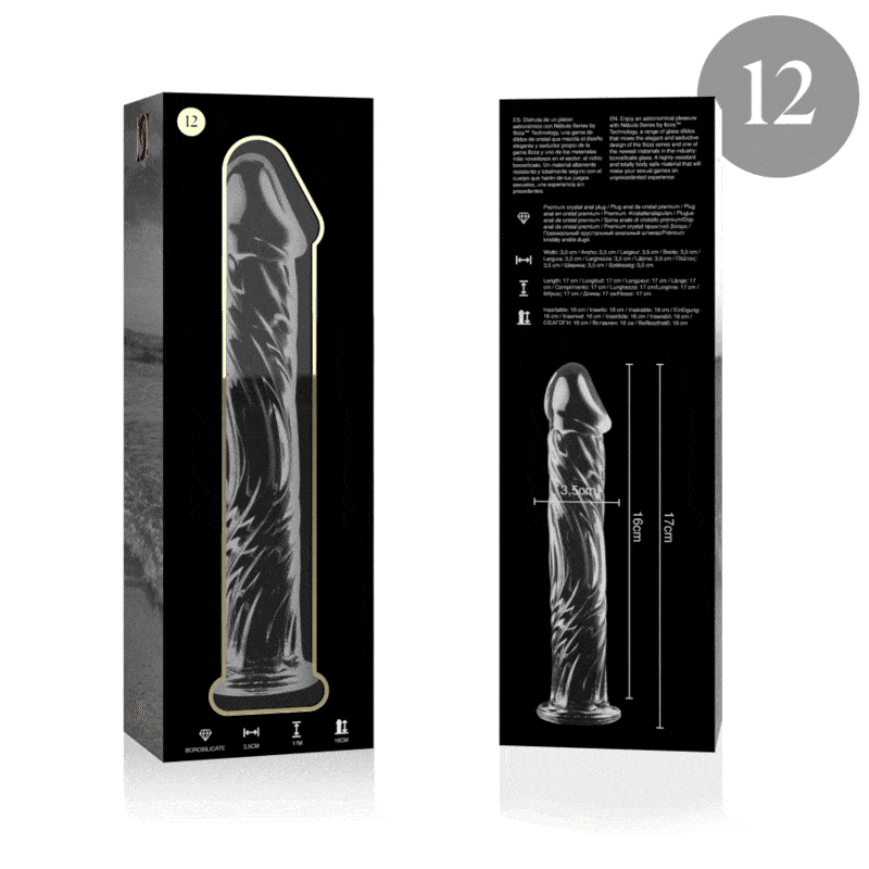 NEBULA SERIES BY IBIZA - MODELO 12 DILDO CRISTAL TRANSPARENTE 17 CM -O- 3.5 CM - Imagen 12