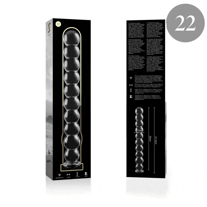 NEBULA SERIES BY IBIZA - MODELO 22 DILDO CRISTAL TRANSPARENTE 21.5 CM -O- 2.5 CM - Imagen 13