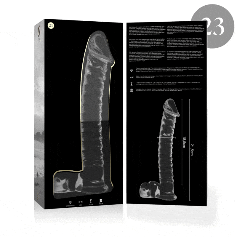 NEBULA SERIES BY IBIZA - MODELO 23 DILDO CRISTAL TRANSPARENTE 21.5 CM -O- 4 CM - Imagen 11