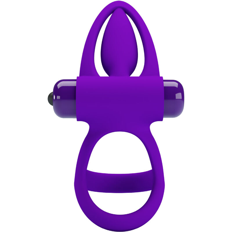 PRETTY LOVE - ANILLO VIBRADOR 10 VIBRACIONES SILICONA VIOLETA - Imagen 2