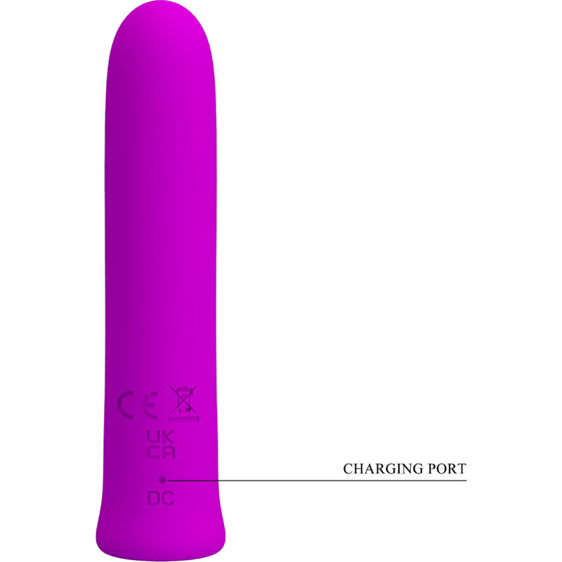 PRETTY LOVE - CURTIS MINI VIBRADOR SUPER POWER 12 VIBRACIONES SILICONA VIOLETA - Imagen 3