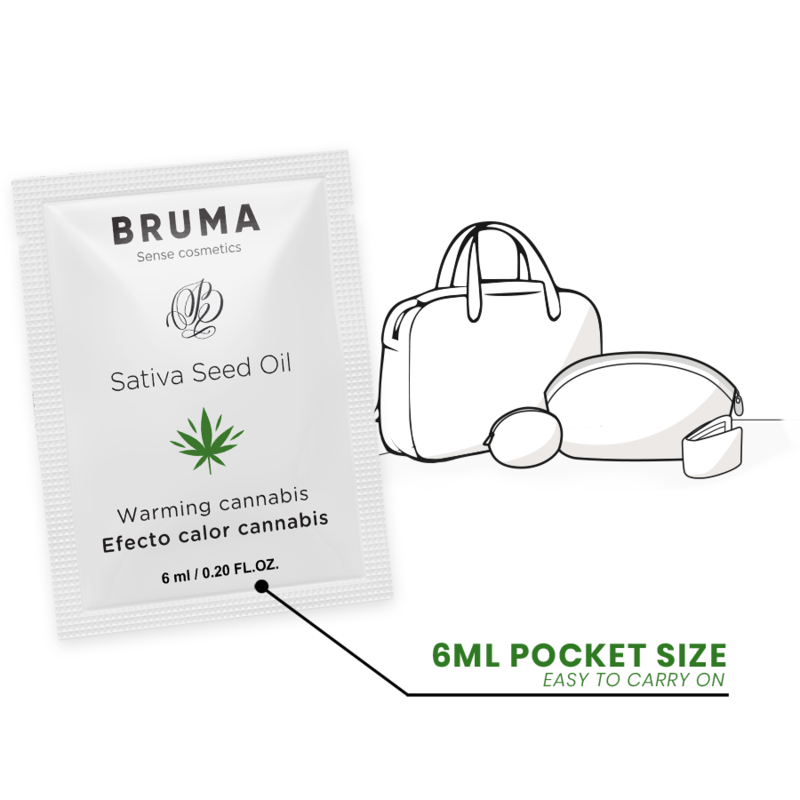 BRUMA - 6 ML GEL DESLIZANTE CON ACEITE DE SEMILLA EFECTO CALOR SABOR CANNABIS - Imagen 6