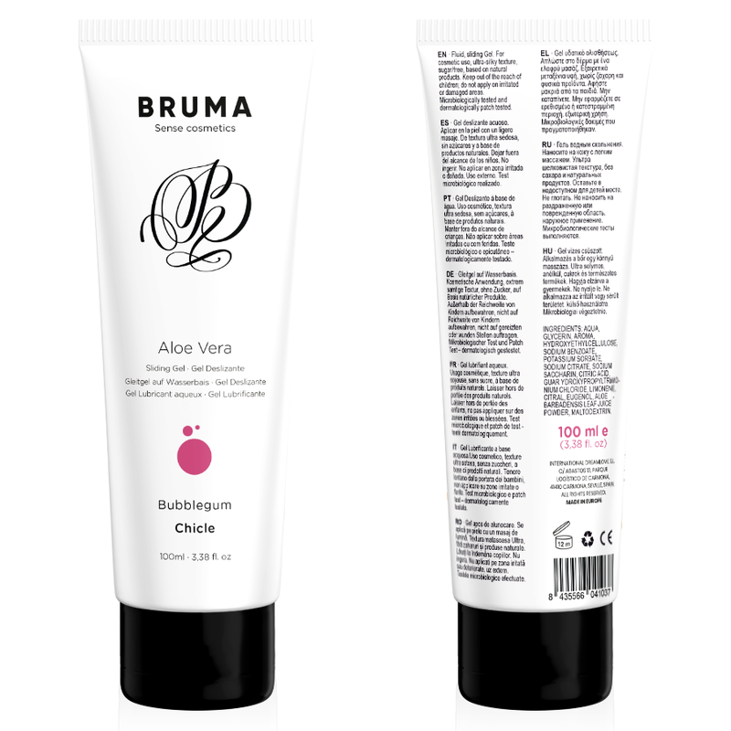 BRUMA – GEL DESLIZANTE CON ALOE VERA SABOR A CHICLE 100 ML