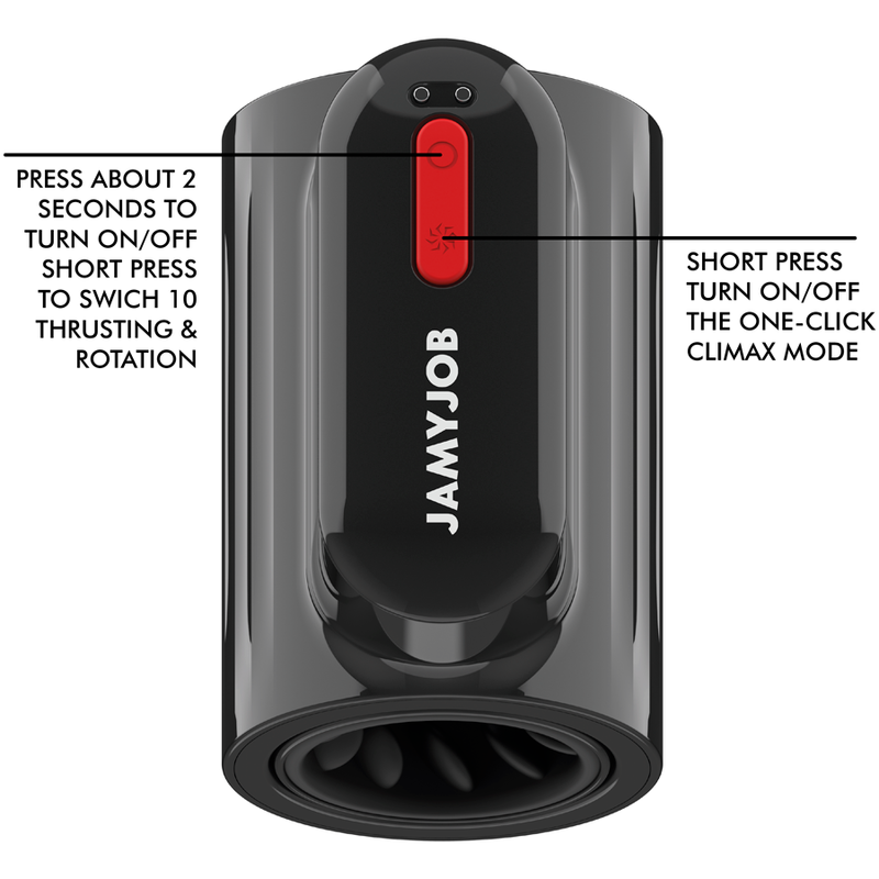 JAMYJOB - VORTEX MASTURBADOR TURBO CON EMPUJE Y ROTACIÓN 360 UP AND DOWN - Imagen 5