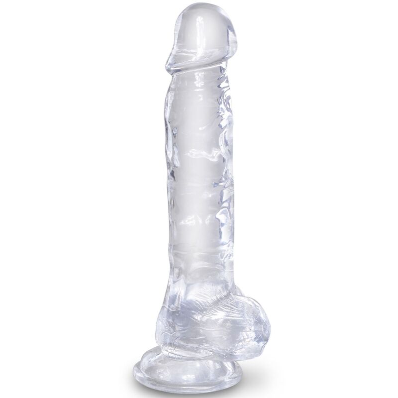 KING COCK – CLEAR PENE REALÍSTICO CON TESTÍCULOS 16.5 CM TRANSPARENTE