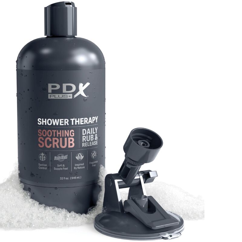 PDX PLUS - MASTURBADOR STROKER DISEÑO DISCRETO DE BOTE CHAMPU SOOTHING SCRUB CARAMELO - Imagen 3