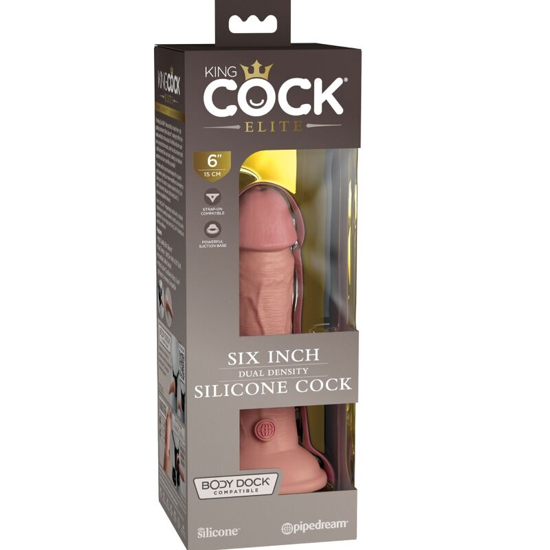KING COCK - ÉLITE DILDO REALÍSTICO SILICONA 15.2 CM - Imagen 2