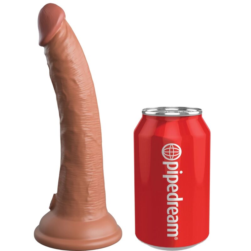 KING COCK – ÉLITE DILDO REALÍSTICO SILICONA 17.8 CM CARAMELO