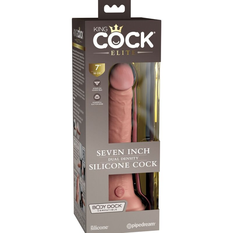 KING COCK - ÉLITE DILDO REALÍSTICO SILICONA 17.8 CM - Imagen 2