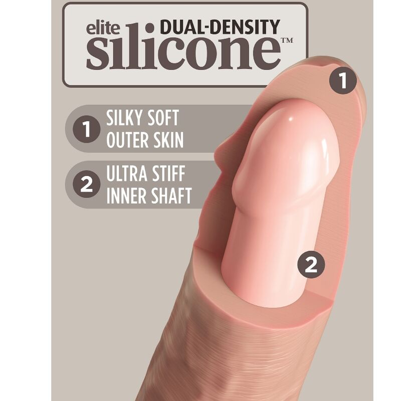 KING COCK - ÉLITE DILDO REALÍSTICO SILICONA 23 CM - Imagen 2