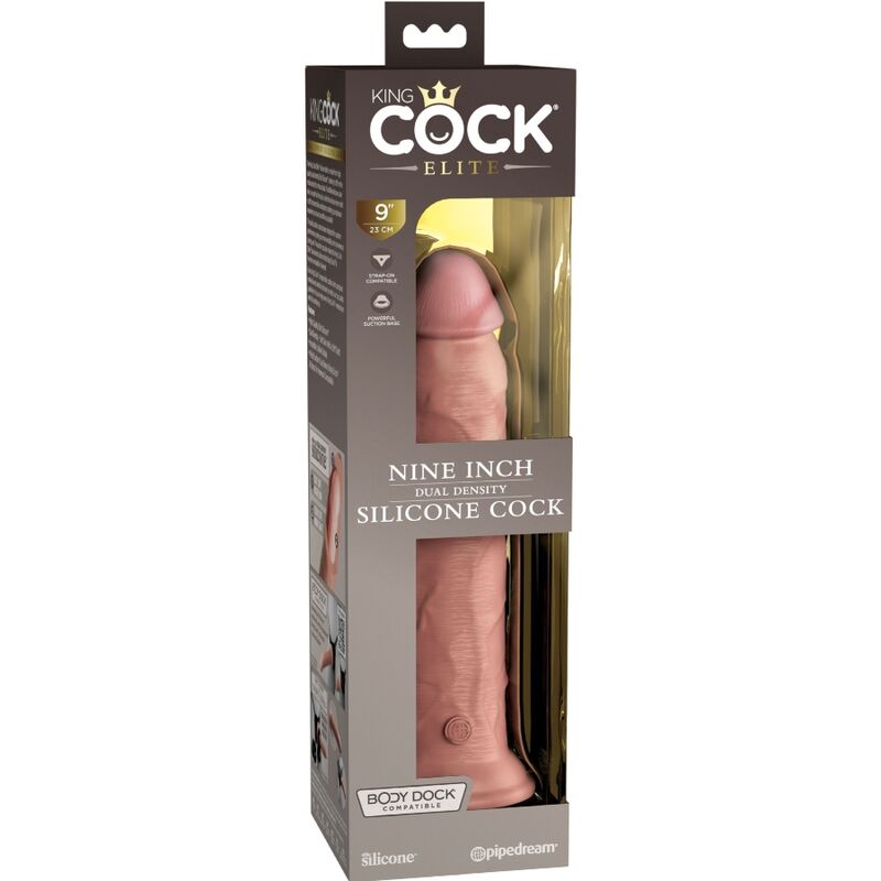 KING COCK - ÉLITE DILDO REALÍSTICO SILICONA 23 CM - Imagen 4