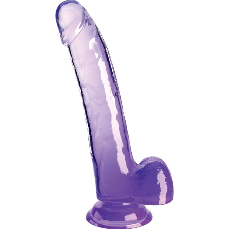 KING COCK – CLEAR DILDO CON TESTÍCULOS 20.3 CM MORADO