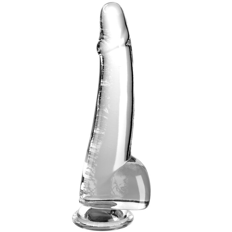 KING COCK – CLEAR DILDO CON TESTÍCULOS 19 CM TRANSPARENTE