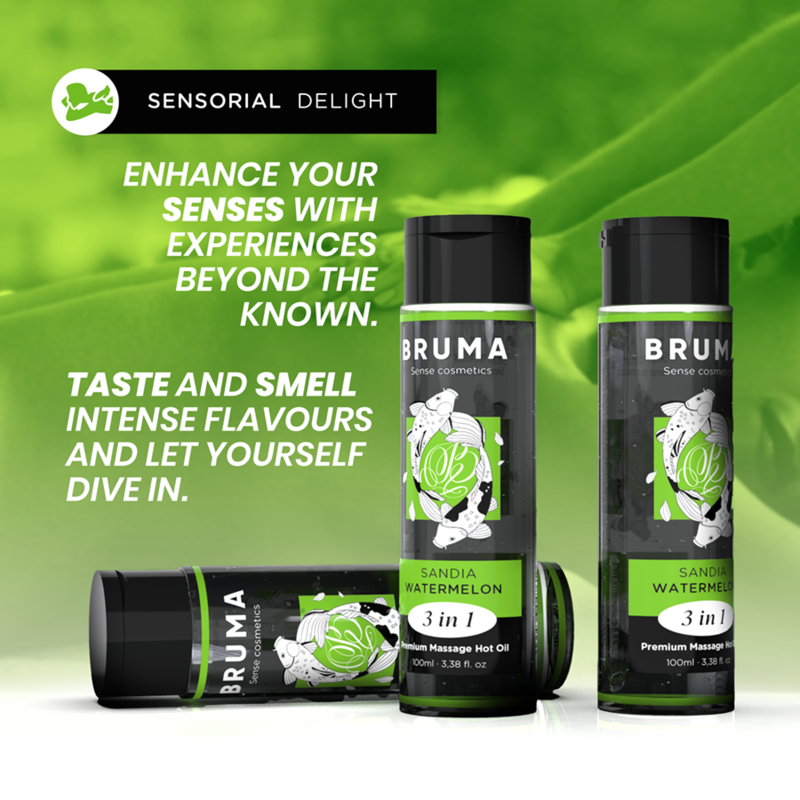 BRUMA - ACEITE DE MASAJE PREMIUM EFECTO CALOR SABOR SANDÍA 3 EN 1 - 100 ML - Imagen 7