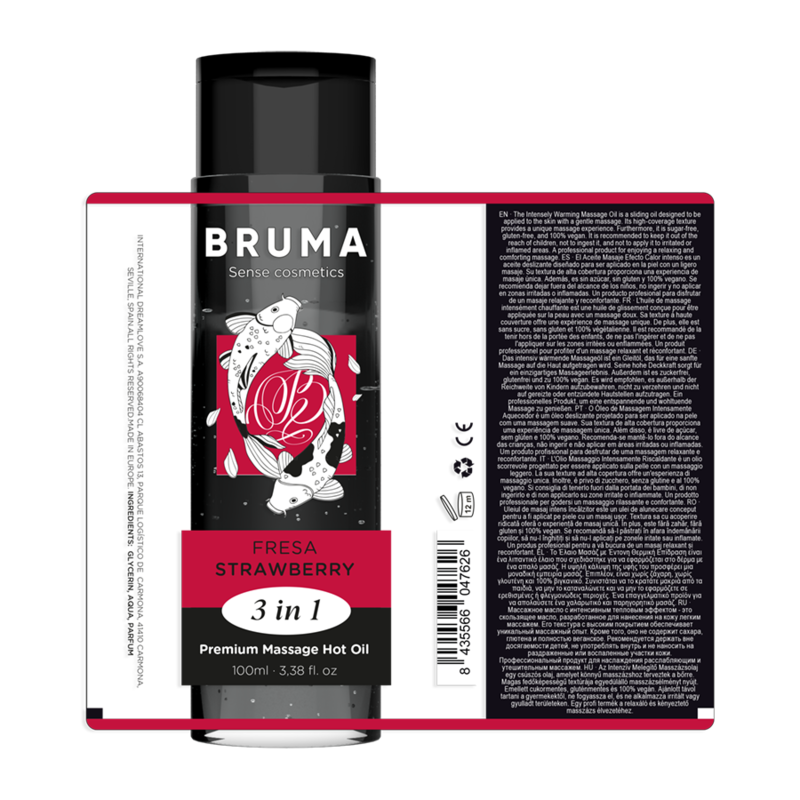 BRUMA - ACEITE DE MASAJE PREMIUM EFECTO CALOR SABOR FRESA 3 EN 1 - 100 ML - Imagen 6