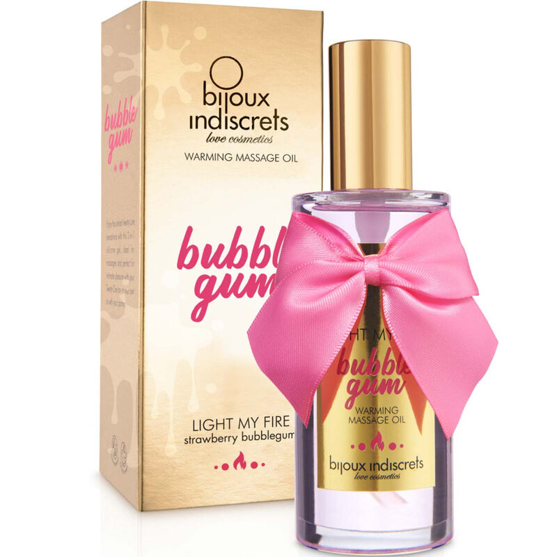 BIJOUX - INDISCRETS LIGHT MY FIRE ACEITE MASAJE EFECTO CALOR SABOR CHICLE - Imagen 3