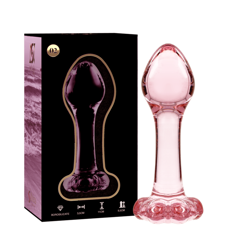 NEBULA SERIES BY IBIZA – MODELO 2 PLUG CRISTAL TRANSPARENTE 11 CM -O- 3.5 CM