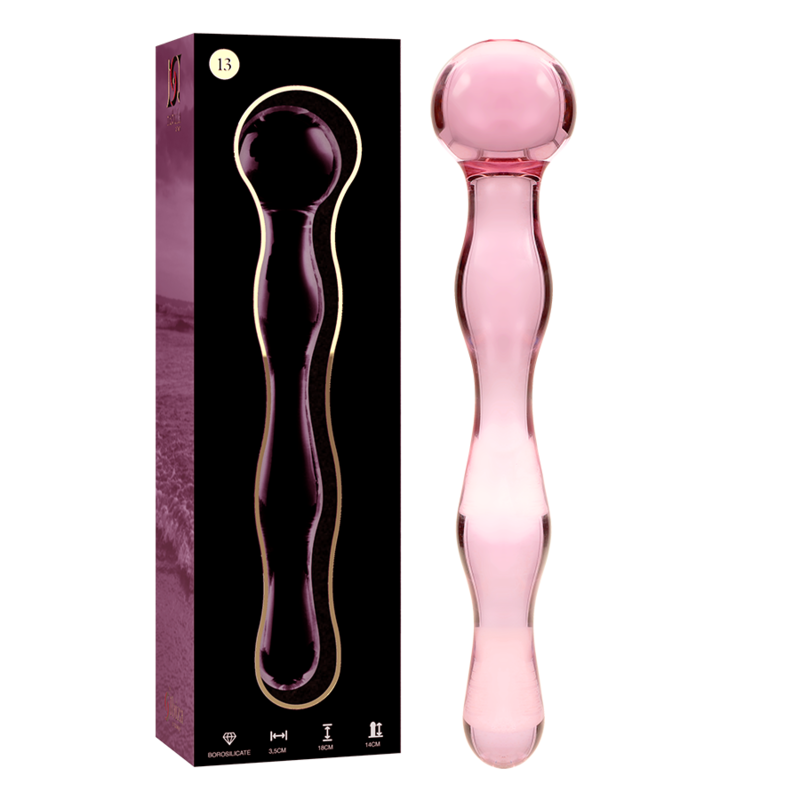 NEBULA SERIES BY IBIZA – MODELO 13 DILDO CRISTAL TRANSPARENTE 18 CM -O- 3.5 CM