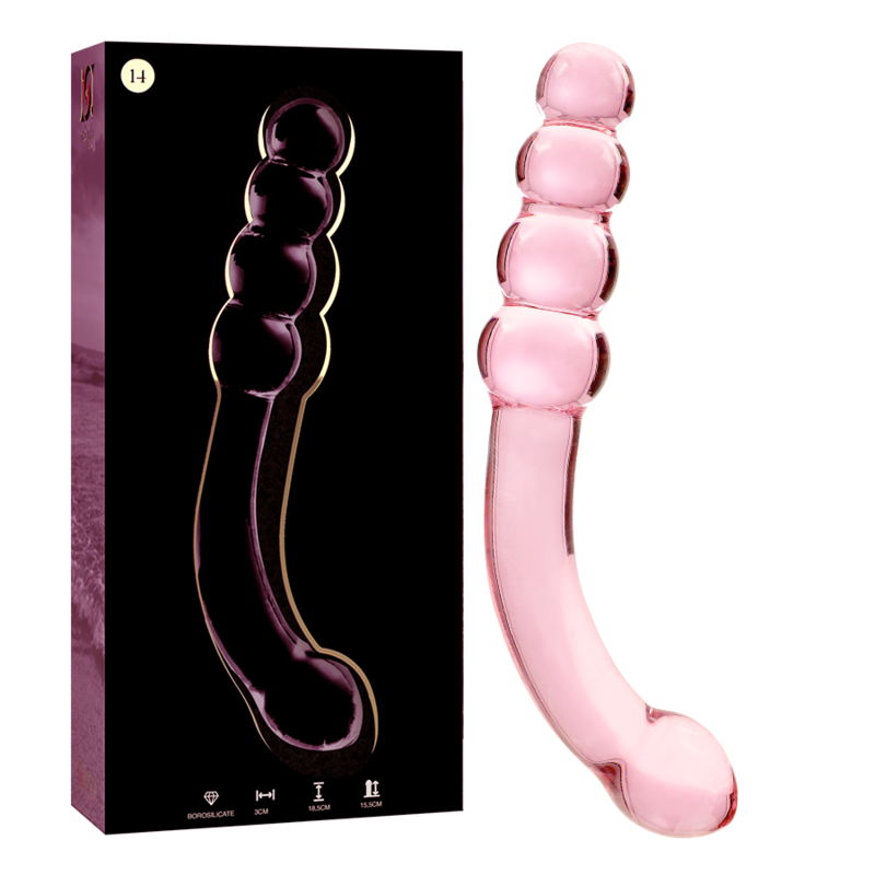 NEBULA SERIES BY IBIZA – MODELO 14 DILDO CRISTAL TRANSPARENTE 18.5 CM -O- 3 CM