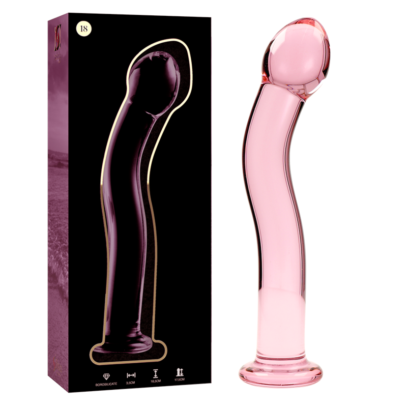 NEBULA SERIES BY IBIZA – MODELO 18 DILDO CRISTAL TRANSPARENTE 18.5 CM -O- 3.5 CM