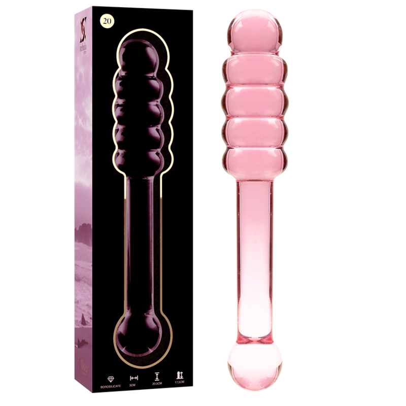 NEBULA SERIES BY IBIZA – MODELO 20 DILDO CRISTAL TRANSPARENTE 20.5 CM -O- 3 CM