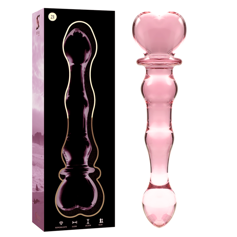 NEBULA SERIES BY IBIZA – MODELO 21 DILDO CRISTAL TRANSPARENTE 20.5 CM -O- 3.5 CM