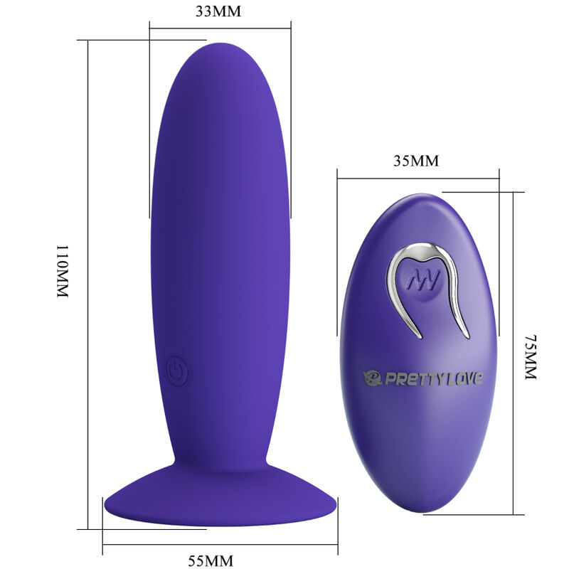 PRETTY LOVE - YOUTH PLUG ANAL VIBRADOR CONTROL REMOTO VIOLETA - Imagen 7