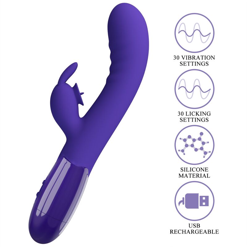 PRETTY LOVE - CERBERUS YOUTH VIBRADOR RABBIT VIOLETA - Imagen 8