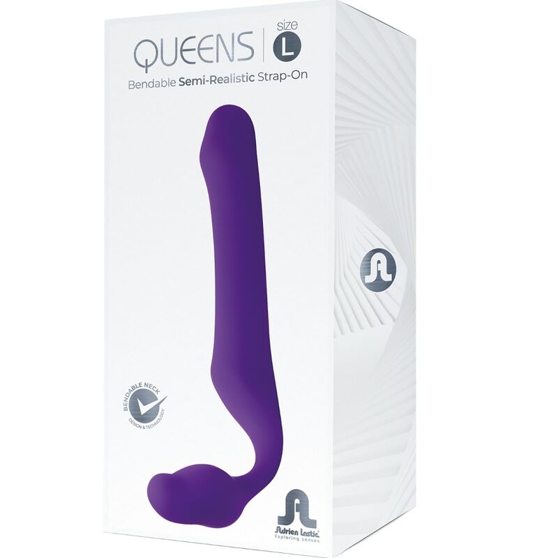 ADRIEN LASTIC - QUEENS STRAP-ON FLEXIBLE VIOLETA TALLA L - Imagen 5