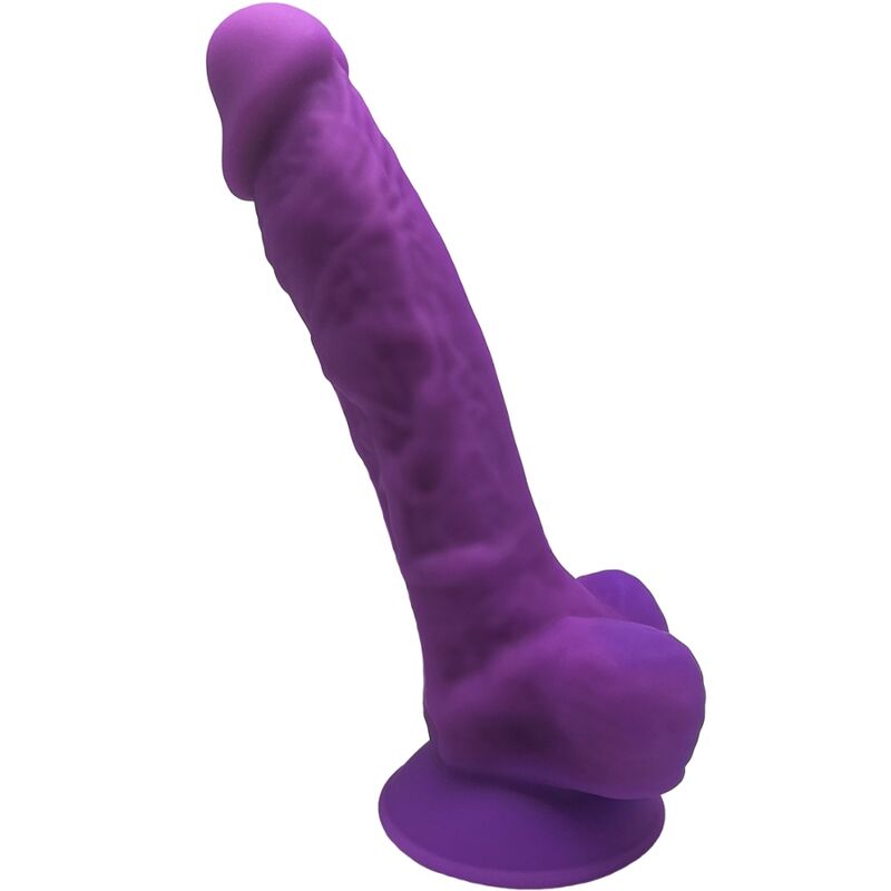 SILEXD – MODELO 1 PENE REALÍSTICO SILICONA PREMIUM SILEXPAN VIOLETA 17.5 CM