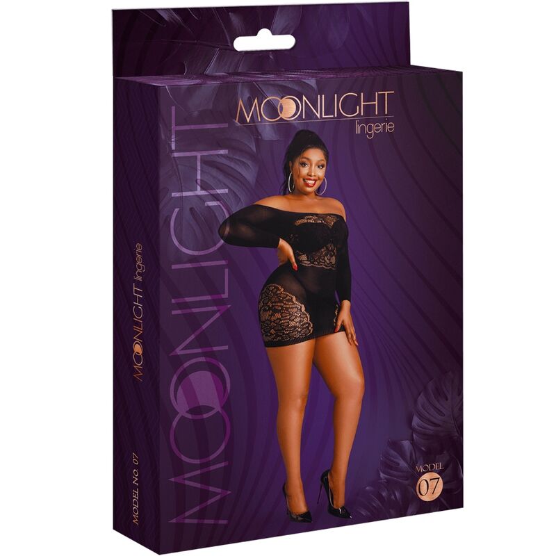 MOONLIGHT – MODELO 7 VESTIDO MANGA LARGA NEGRO TALLA ÚNICA / PLUS SIZE