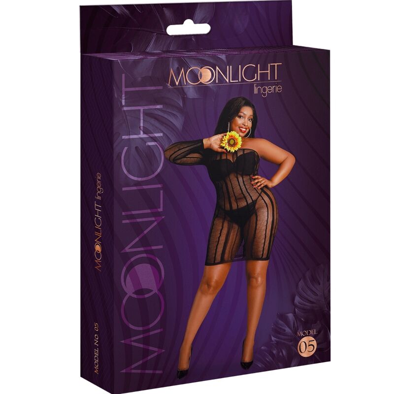 MOONLIGHT – MODELO 5 VESTIDO NEGRO TALLA ÚNICA / PLUS SIZE