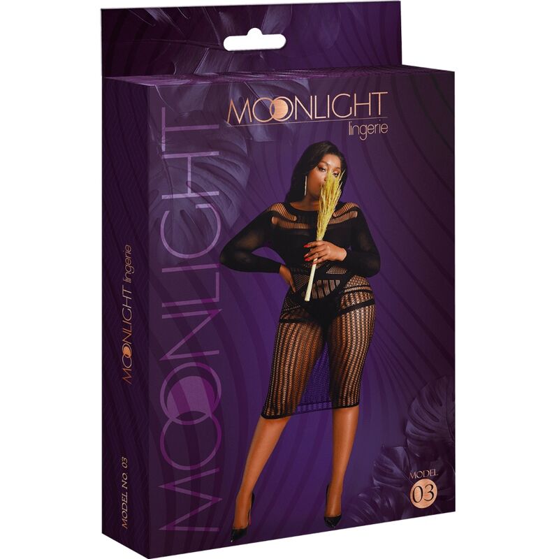 MOONLIGHT – MODELO 3 VESTIDO NEGRO TALLA ÚNICA / PLUS SIZE