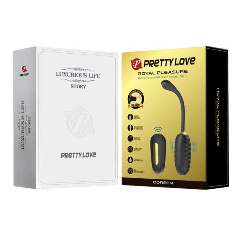 PRETTY LOVE - DOREEN HUEVO VIBRADOR DE LUJO RECARGABLE NEGRO CONTROL REMOTO - Imagen 7
