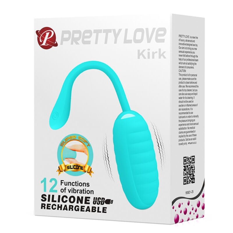 PRETTY LOVE – KIRK HUEVO VIBRADOR RECARGABLE VERDE CLARO