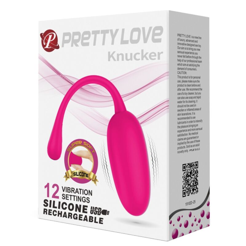 PRETTY LOVE – KNUCKER HUEVO VIBRADOR RECARGABLE ROSA