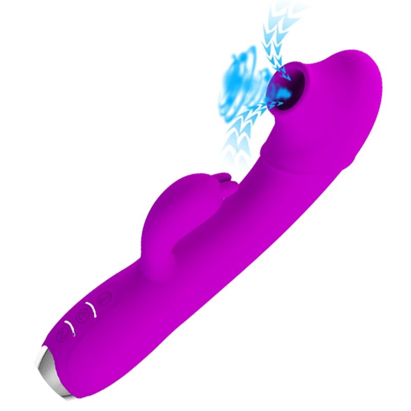 PRETTY LOVE - REGINA VIBRADOR-SUCCIONADOR RECARGABLE MORADO - Imagen 3