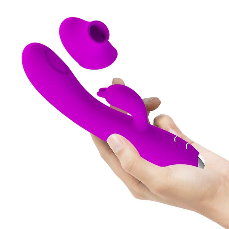 PRETTY LOVE - REGINA VIBRADOR-SUCCIONADOR RECARGABLE MORADO - Imagen 6