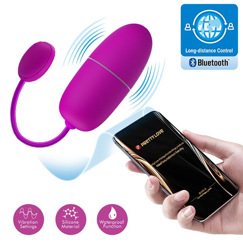 PRETTY LOVE – NYMPH HUEVO VIBRADOR CONTROLADO POR APP VIOLETA