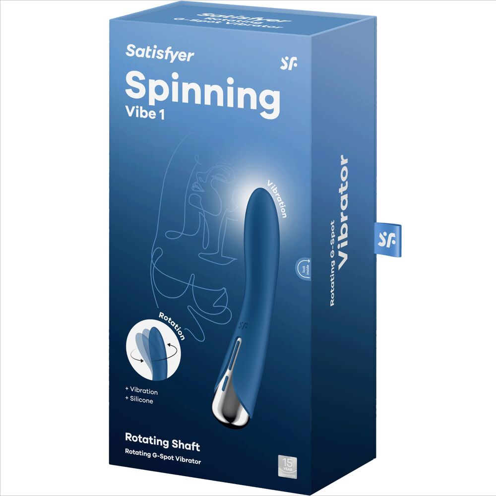 SATISFYER - SPINNING VIBE 1 VIBRADOR ROTADOR G-SPOT AZUL - Imagen 7