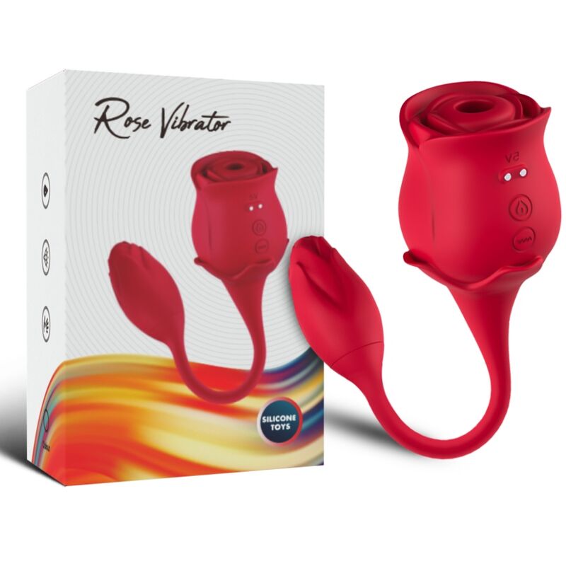 ARMONY – ROSA SUCCIONADOR DE CLÍTORIS & VIBRADOR 10 MODOS ROJO