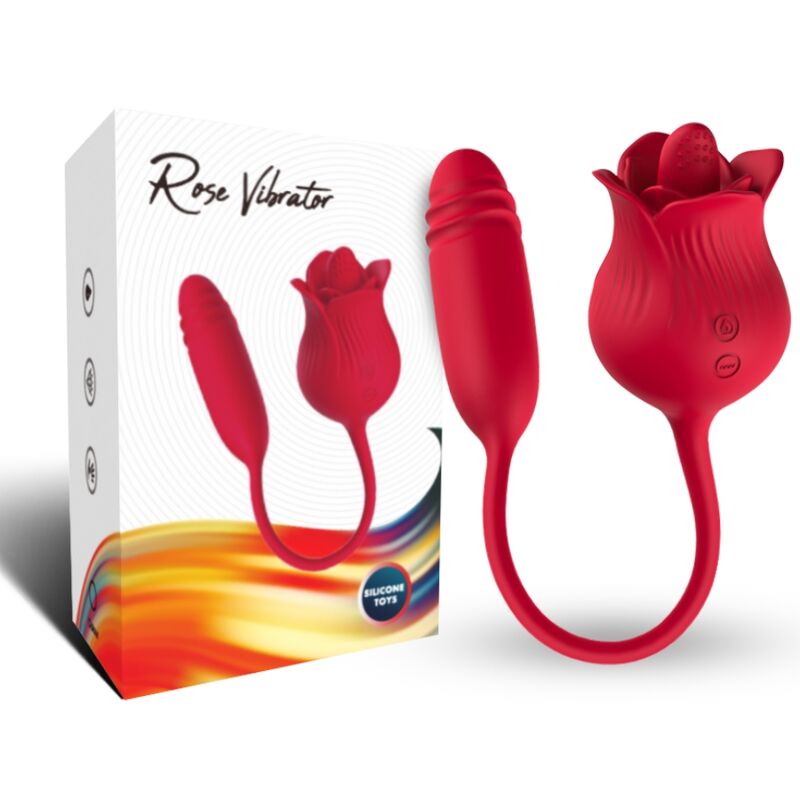 ARMONY – ROSELIP ESTIMULADOR CLITORIS CON LENGUA 10 MODOS & VIBRADOR ROJO