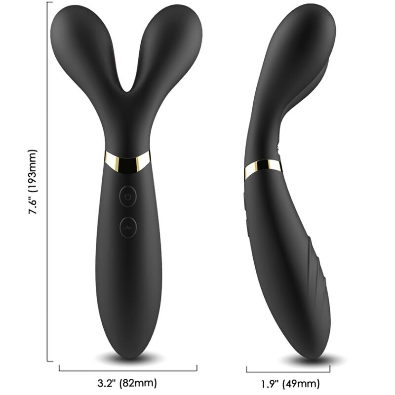 ARMONY – Y-WAND MASAJEADOR & VIBRADOR CABEZA DOBLE NEGRO
