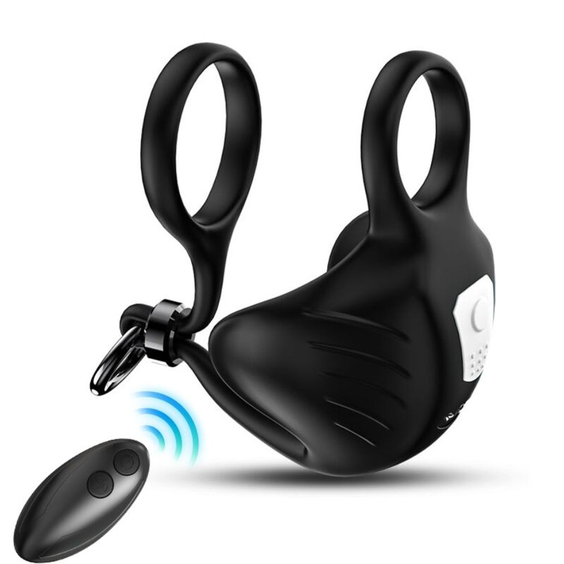 ARMONY – MANTA ANILLO VIBRADOR TESTÍCULOS CONTROL REMOTO NEGRO